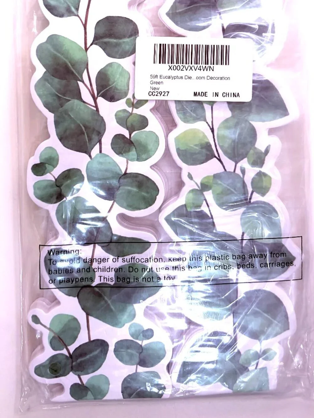 NWT 2-Pack Botanical Bulletin Board Borders Eucalyptus and Tropical Leaves